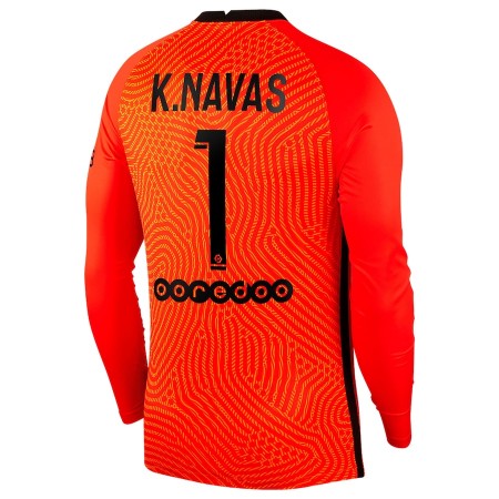 Billiga Fotbollströjor Paris Saint-Germain K.Navas 1 Målvakt Hemma tröja 2020/21 Långärmad